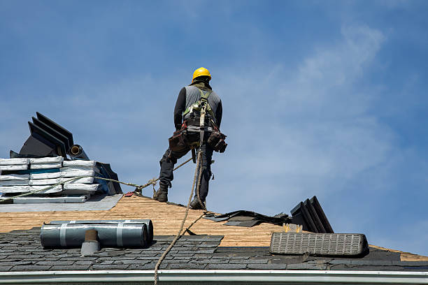 Professional Gutter Installation technician working in Argusville, ND